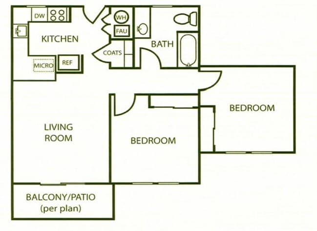 2x1 floor plan