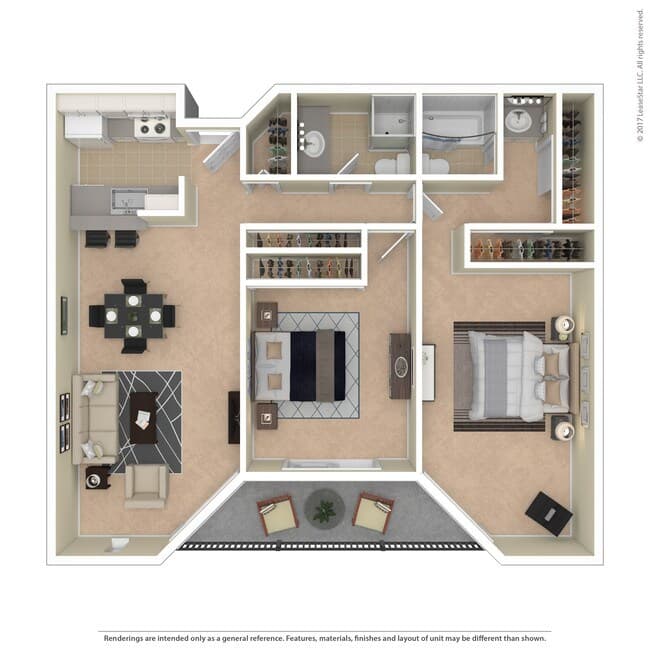2x2 330 floor plan