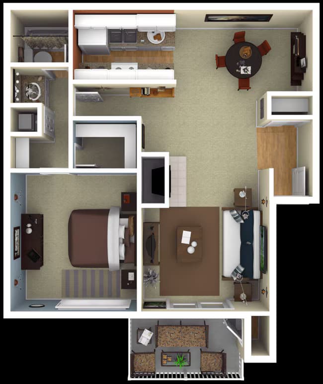 1 Bed • 1 Bath F015 floor plan