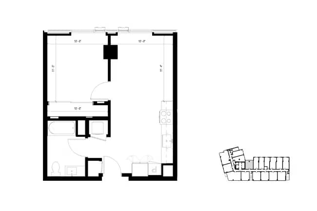 C3th 1 Bedroom Den Loft 0716 floor plan