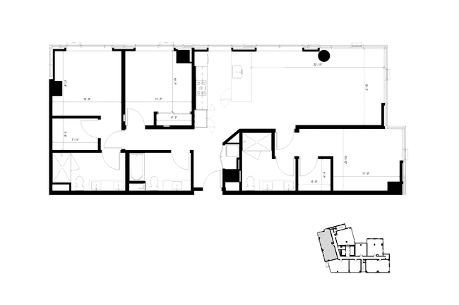 D1ph 3 Bedroom Penthouse 2202 floor plan