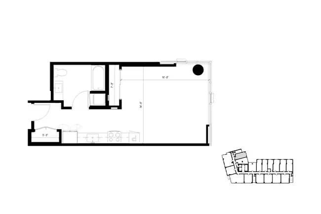 S2 Studio 1601 floor plan