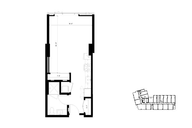 S4 Studio 1609 floor plan