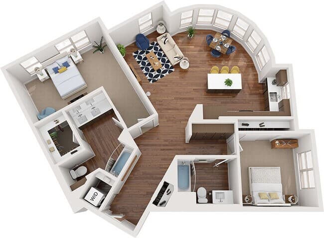 C6 332 floor plan