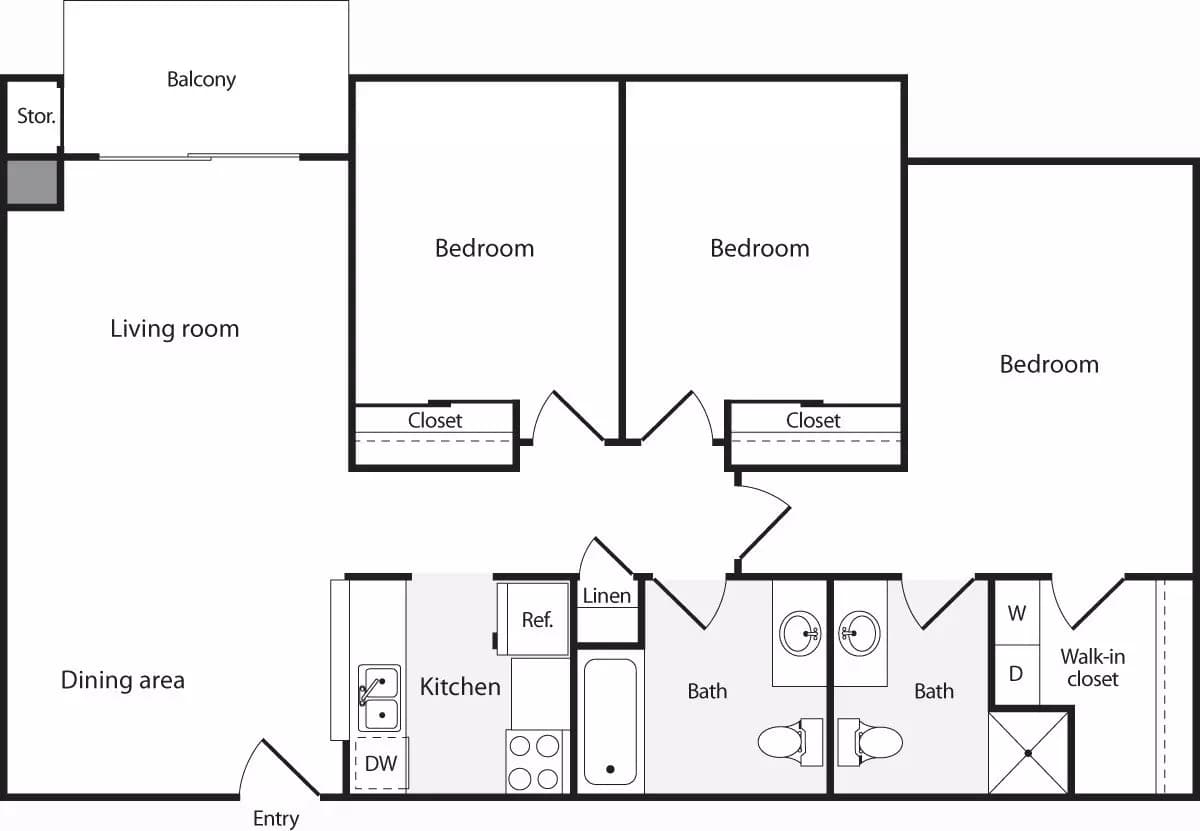 3+ Bedrooms A 06-6203 floor plan