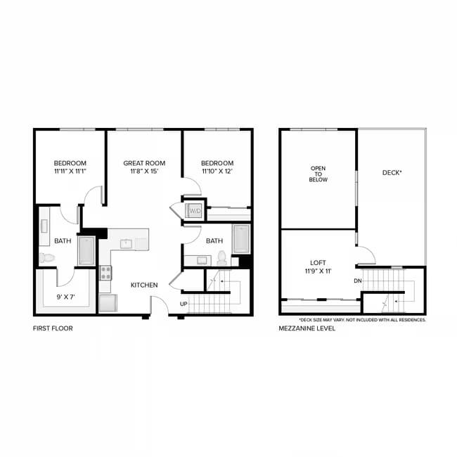 The Madison Loft 732A floor plan