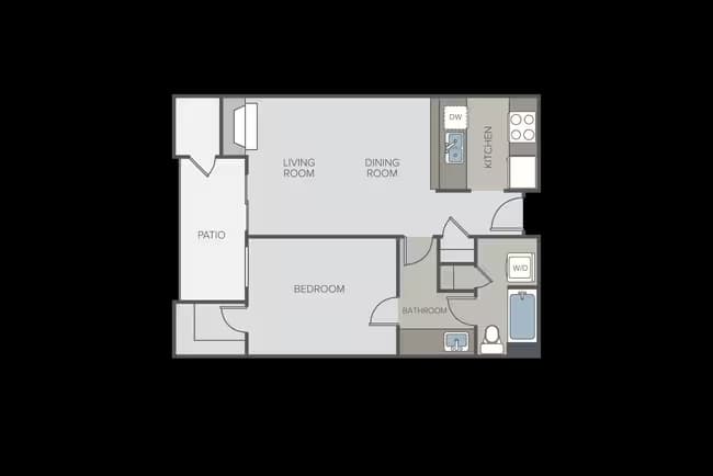 1 Bed • 1 Bath 0435 floor plan