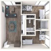 Studio S2 Shared floor plan