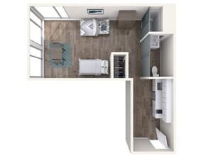 Studio S2 Shared floor plan