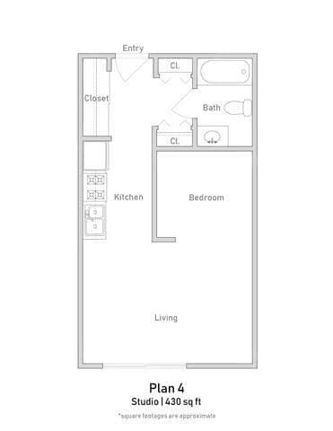 Studio - Plan 4 103 floor plan