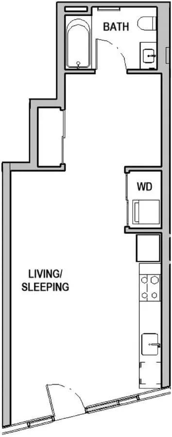 One Bedroom - ADU - D A-D floor plan