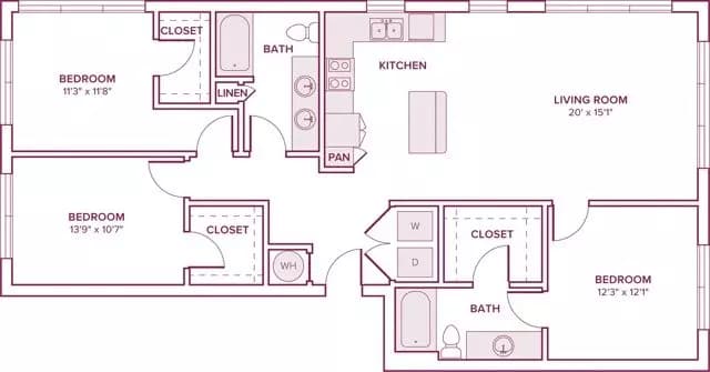 3 Beds • 2 Bath 3200 floor plan