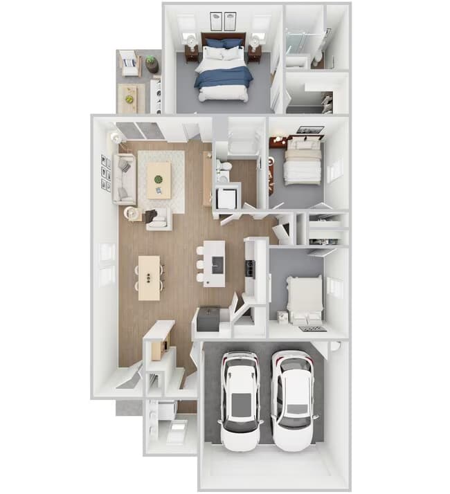 3 Beds • 2 Bath 12704PH floor plan