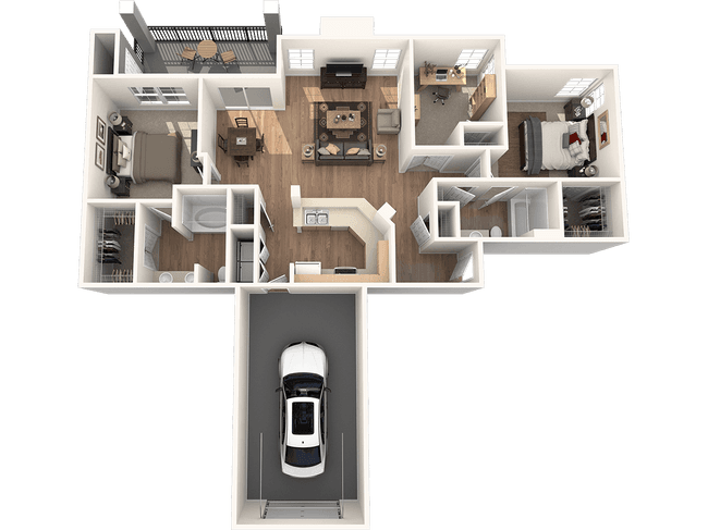 3 Beds • 2 Bath 2301 floor plan