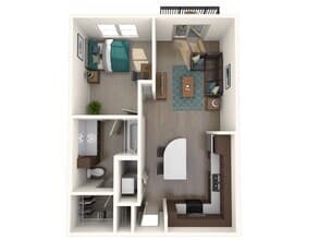 1X1 Private floor plan