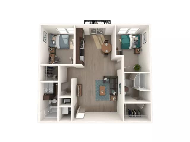 2X2 Private floor plan