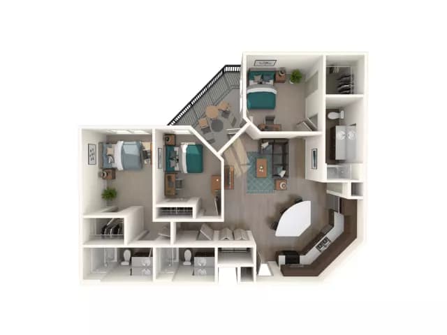 3X3 Private floor plan