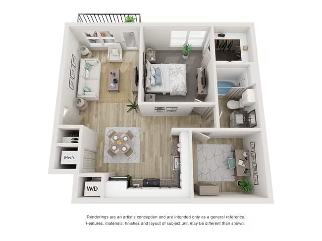 1x1 D104 floor plan