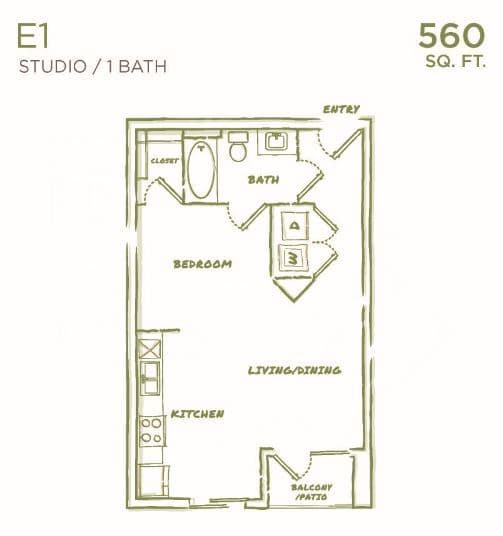 E1 570 floor plan