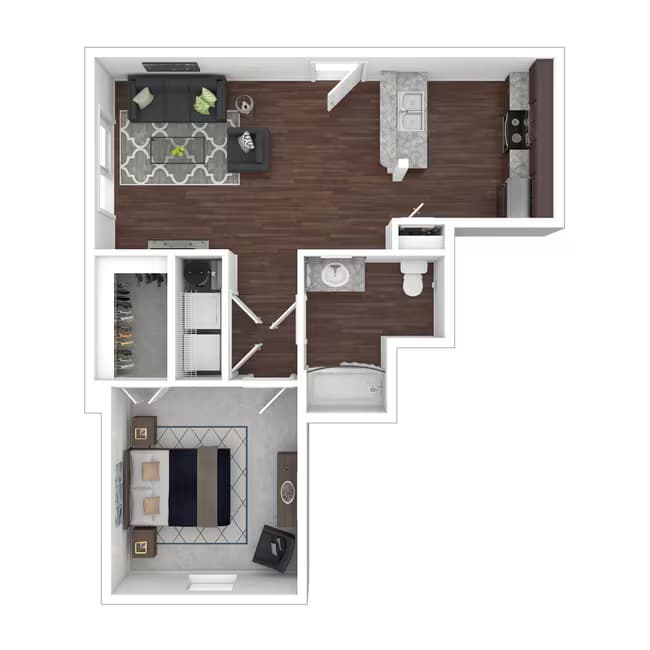 1 Bed • 1 Bath 8311DR floor plan