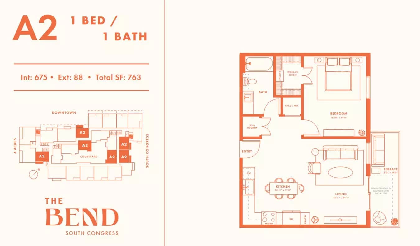 1 Bed • 1 Bath 311 floor plan