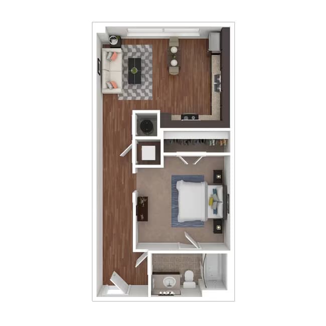 1 Bed • 1 Bath 128 floor plan