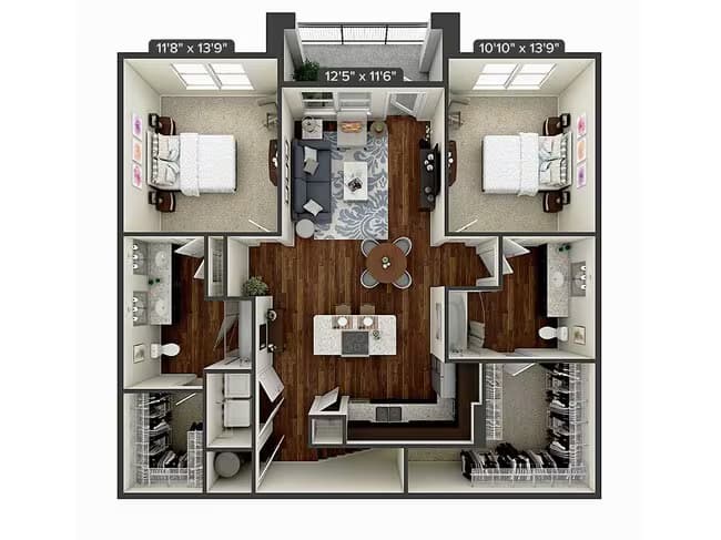 B3-2-1204 B02-2005 floor plan