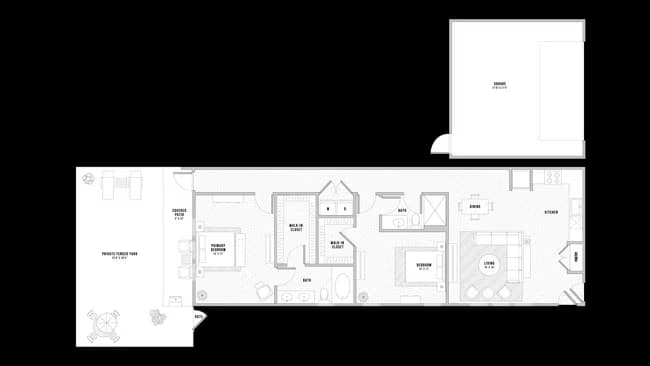 2 Beds • 2 Bath 449 floor plan