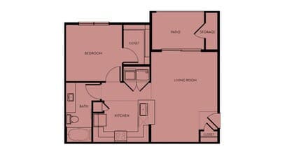 A2-San Jacinto 1335 floor plan