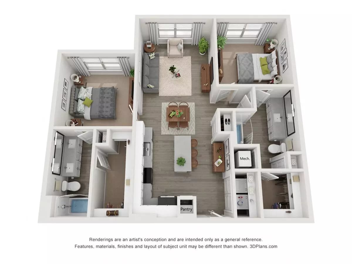 Unit 2312N 2312N floor plan
