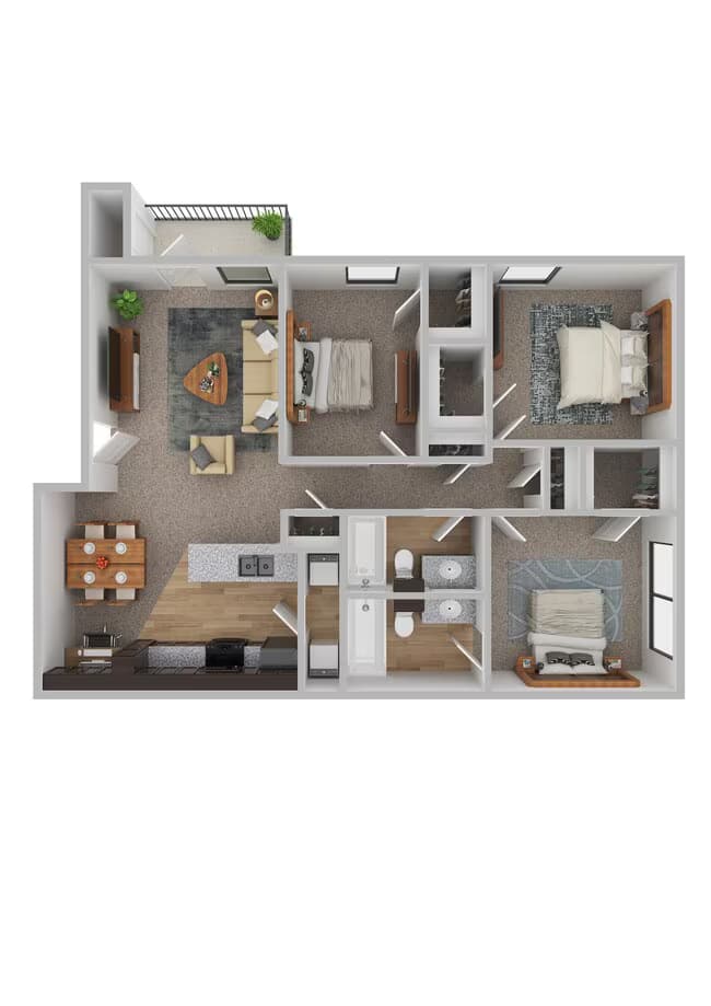 3 Beds • 2 Bath 1437 floor plan