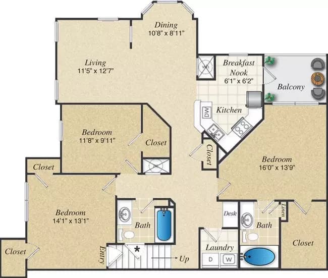 Unit 1406 1406 floor plan