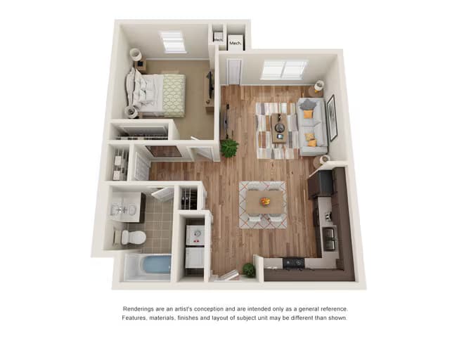 1 Bed • 1 Bath 234 floor plan