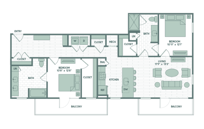 B9 401 floor plan