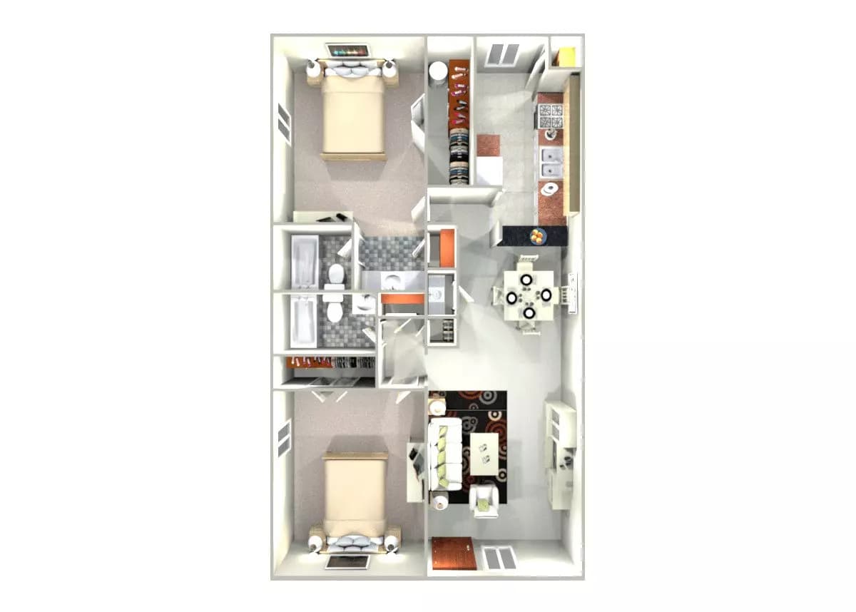 2X2A - Income Restricted A270 floor plan