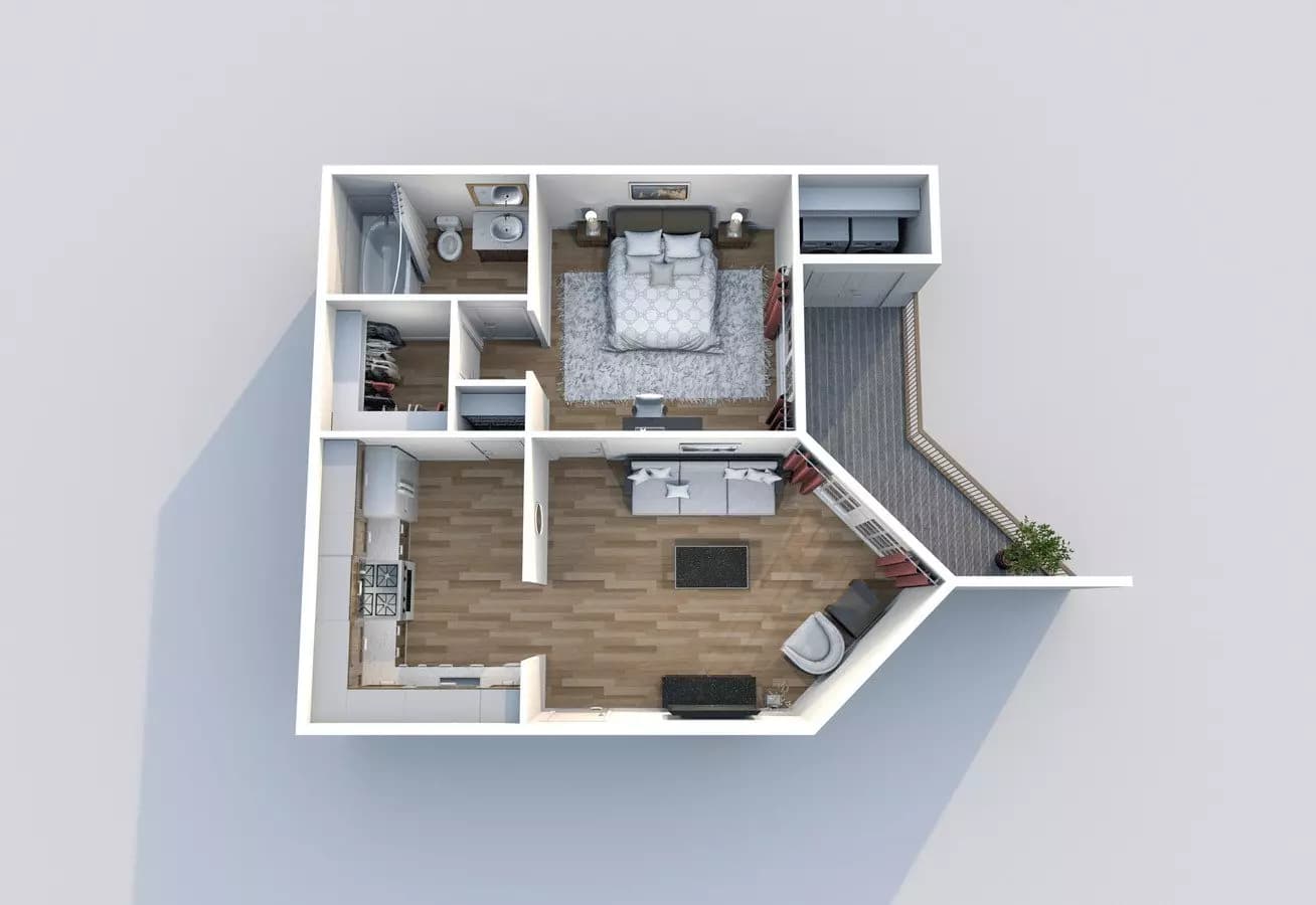 1 Bed • 1 Bath 326 floor plan