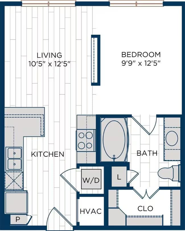 1 Bed • 1 Bath 404 floor plan