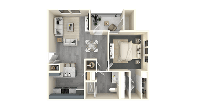 1 x 1 14L floor plan
