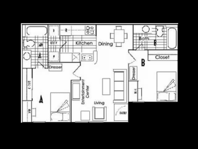 2x2 UG Private floor plan