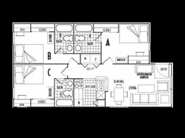 3x3 UG Private floor plan