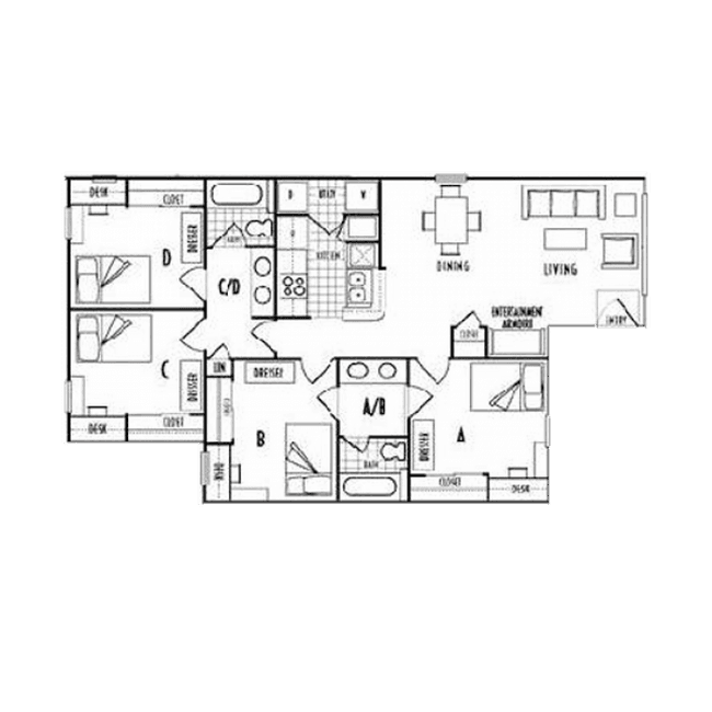 4x2 UG Private floor plan