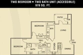 2 Bedroom 0321 floor plan