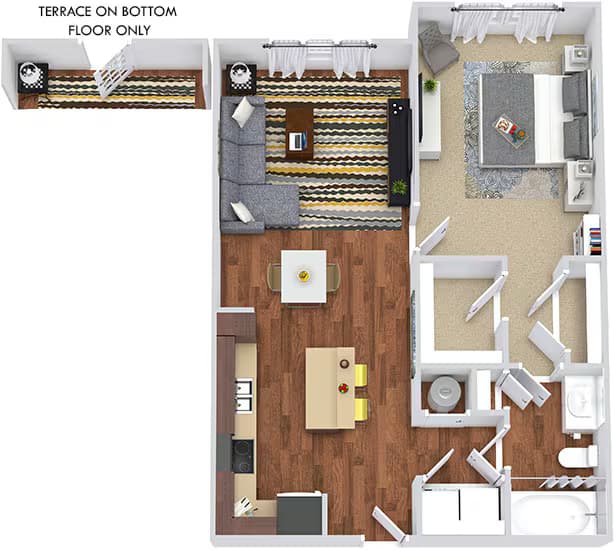 1 Bed • 1 Bath 213 floor plan