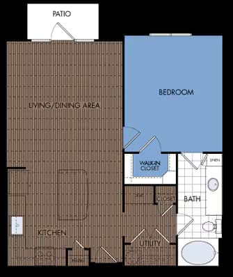 1 Bed • 1 Bath 1036 floor plan