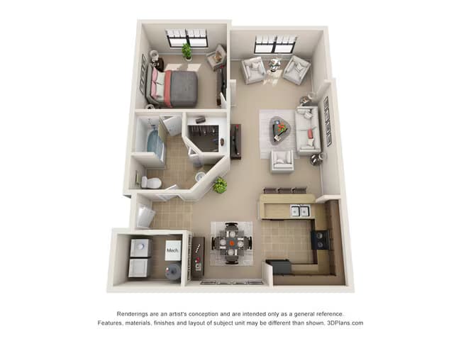 The Aura 01-302 floor plan