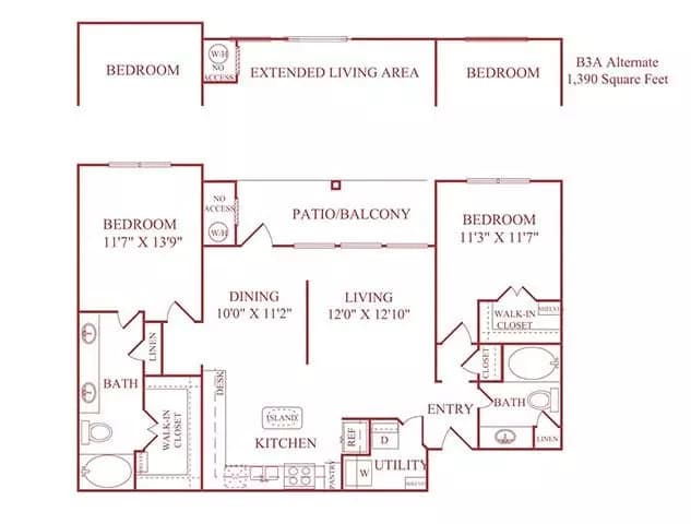 B4A 33301 floor plan