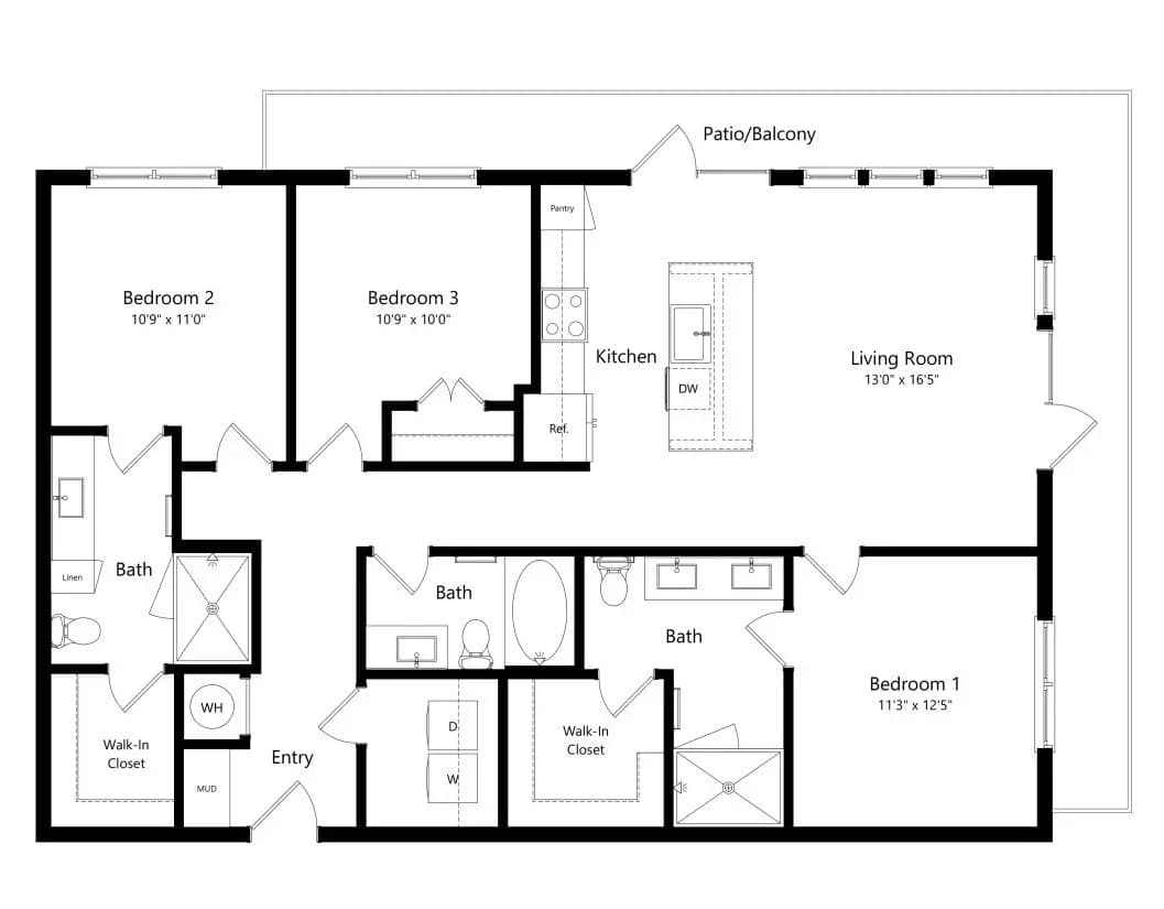 Unit 1401 1401 floor plan