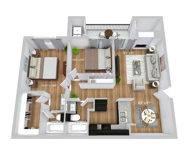 B2 1-108 floor plan