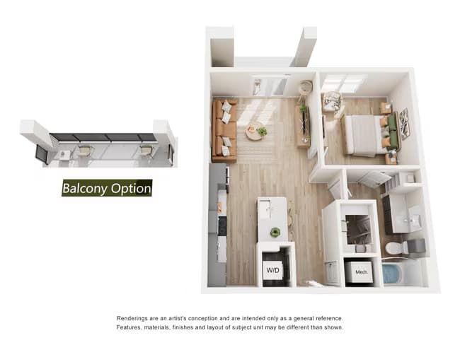 1B - 1B 2207 floor plan