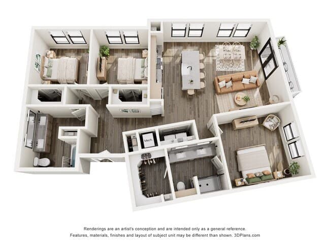 3 Beds • 2 Bath 1409 floor plan